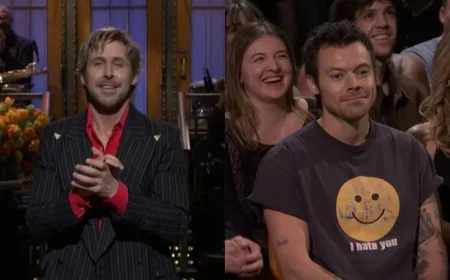 Harry Styles Interrupts Ryan Gosling’s SNL Monologue