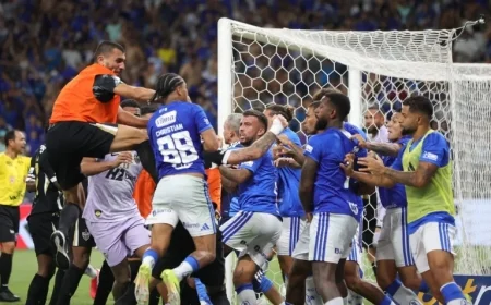 Cruzeiro Final Turned Into Mass Brawl: Players, a Referee and 23 Expulsions
