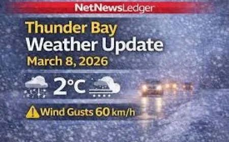 Thunder Bay Weather: Mild Afternoon to +9°C Conceals Rapid Freeze and Rural Shutdowns