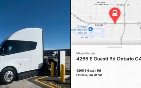 Tesla Launches First Megacharger Station for Semi Trucks in California