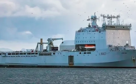 Rfa Lyme Bay put on standby in Gibraltar for Middle East evacuations