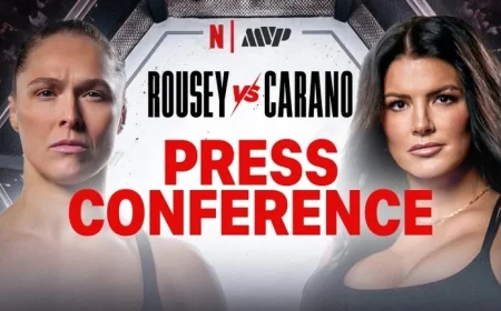 Ronda Rousey vs Gina Carano press conference LIVE: Kickoff ahead of 16 May fight
