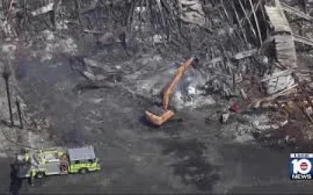 Miami: More than 200 Firefighters Battle Massive Warehouse Fire That Could Burn for Days