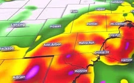 Mi night over Metro Detroit: A quiet street, a forecasted storm and neighbors on watch