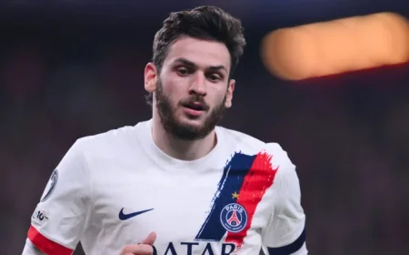 Kvaratskhelia: How PSG’s Georgia winger became a Champions League winner and the family that kept him grounded