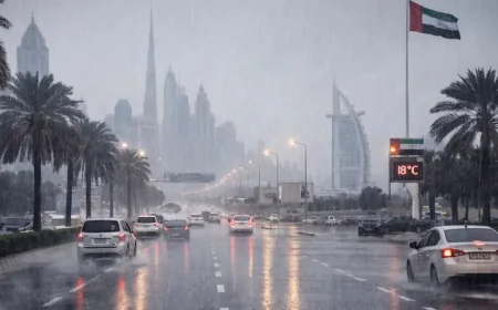 UAE Weather Today: Dubai, Abu Dhabi, and Sharjah Under Rain and Cloud as NCM Alert Expires Thursday