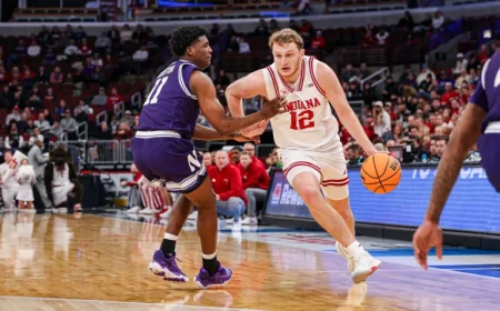 Northwestern Triumphs Over Indiana 74-61 in Basketball Showdown