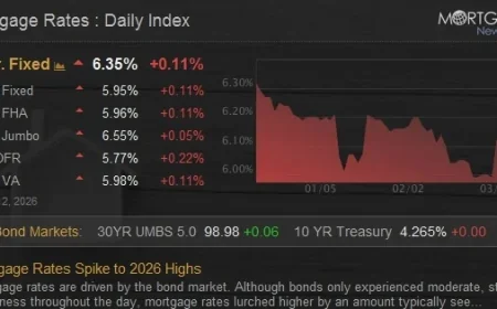 Mortgage Rates Surge to Highest Levels Since 2026
