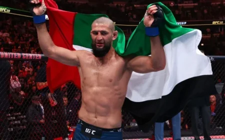 Khamzat Chimaev Defends Middleweight Title Against Sean Strickland