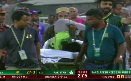 Pak Vs Bangladesh: Talat Stretchered to Hospital as Shoulder Injury Stops Second ODI