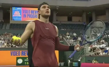 Boos Erupt as Jack Draper Receives Penalty at Indian Wells Tennis Match