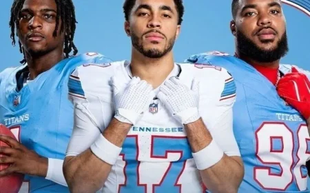 Titans Unveil New Logo and Oilers-Inspired Uniforms