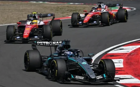 George Russell Triumphs Over Ferrari in Sprint Victory