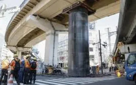 Steel Pipe Japan: Mysterious 13-Meter Cylinder Bursts From Osaka Highway