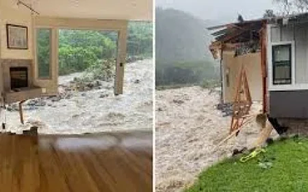 Maui storm turns Iao Stream violent, tearing a home into the water