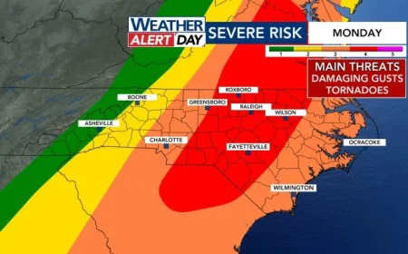 Wral Weather: Rare Level 4 Severe Storm Risk Hits Monday, Tornadoes Possible