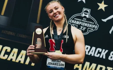 Johansson Shines Gold at NCAA Championships for University of Nebraska