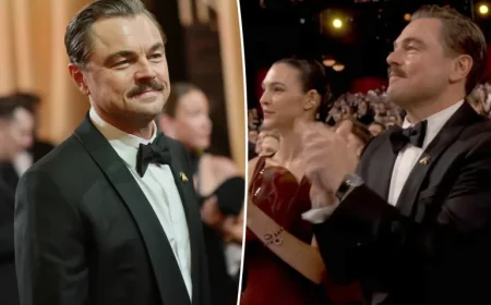 Leonardo Dicaprio Brings Vittoria Ceretti to Oscars in Rare Outing — leonardo dicaprio Sits with Girlfriend at Dolby Theater