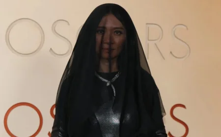 Hamnet Director Chloé Zhao steps onto the Oscars red carpet in black veil as nominations and setbacks collide