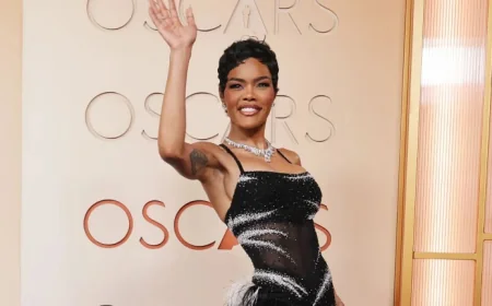 Teyana Taylor Wins Another Red Carpet Battle in a Chanel Naked Dress at the 2026 Oscars