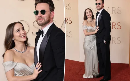 Chris Evans and Alba Baptista Make Oscars 2026 Red Carpet Return