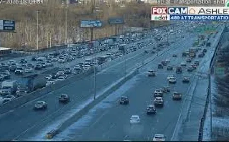 Fox 8 News Cleveland: Fallen Light Pole Struck by Multiple Vehicles on I-480 East in North Olmsted After Early-Morning Incident