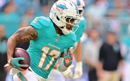 Courtland Sutton faces new target squeeze as Broncos land Jaylen Waddle in blockbuster trade