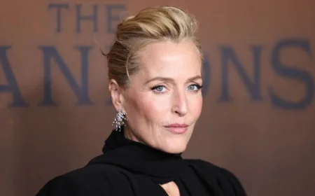 Gillian Anderson and the Moment of Mascara and Compliments as Spring 2026 Arrives