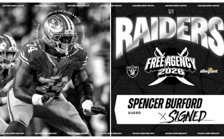 Spencer Burford signs with Raiders after Chargers visit in free agency