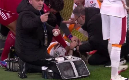 Noa Lang Screams in Agony at Anfield as Advertising Board Causes Serious Injury