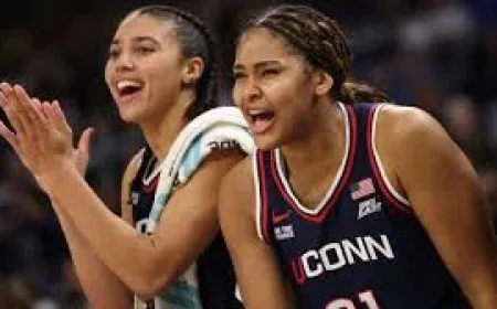 Azzi Fudd and Sarah Strong turn honors into a shared UConn moment on the AP All-America first team