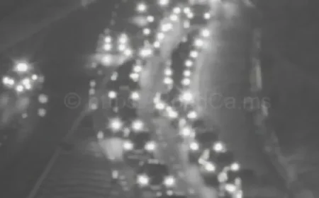 M3 Closures after two HGVs crash near Bagshot, diesel spill brings motorway to a halt