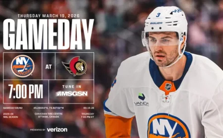 Islanders Vs Senators as the playoff push tightens in Ottawa