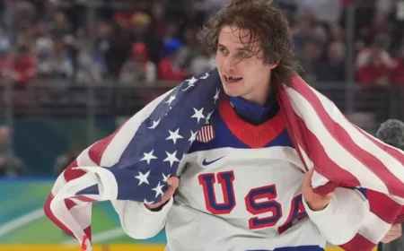 Jack Hughes Honored as Olympic Golden Goal Puck Enters Hockey Hall of Fame