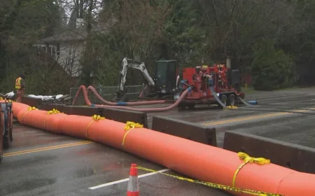 Pipeline Road Coquitlam as Port Coquitlam shores up creeks after Coquitlam mudslide