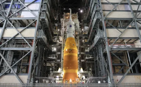 Nasa Artemis Rocket Launch: A crew’s quiet quarantine as the rocket rolls toward Pad 39B