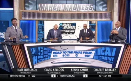 Nate Burleson steps in fast: Nate Burleson debuts as March Madness studio host