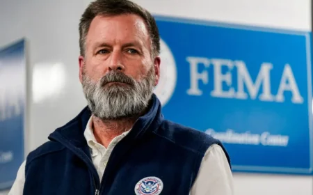 Fema appointee’s claim he teleported to a Waffle House exposes a deeper contradiction