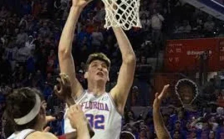 Olivier Rioux spotlight grows as Florida’s 7-foot-9 center sits out March Madness