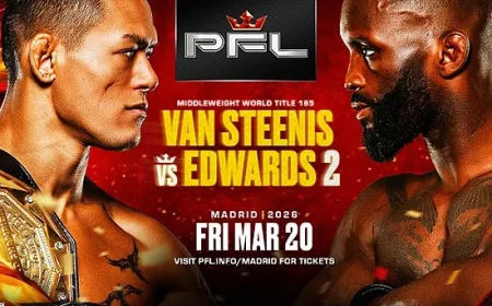 PFL Madrid: Van Steenis vs. Edwards 2 Results and Round-by-Round Updates