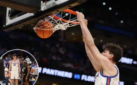 Olivier Rioux, Florida’s 7’9″ Sensation, Breaks March Madness Record