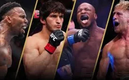 Ufc London: Lerone Murphy and Movsar Evloev in cold staredown before featherweight fight