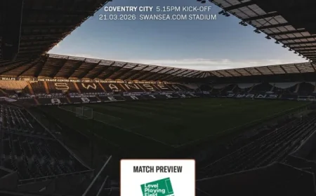 Swansea Vs Coventry as international break approaches