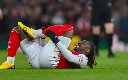 Eze Injury Sparks Major Arsenal Fear Ahead of Man City Carabao Cup Final