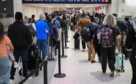 La Guardia travelers watch TSA strain spread as shutdown lines snarl airports