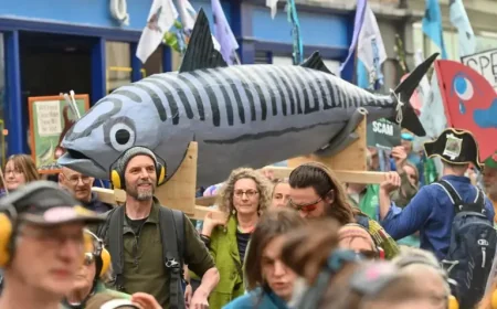 Severn Trent Water at the Centre of Shrewsbury March: Giant Fish, 100 Protesters and Calls for Public Ownership