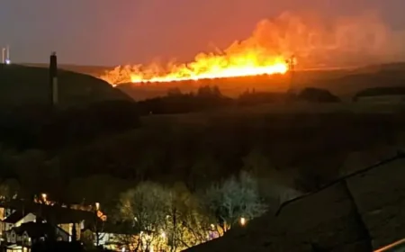 LIVE: Huge blaze on Scout Moor seen for miles as fire crews tackle moorland inferno