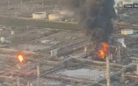 Port Arthur Oil Refinery Explosion Sends Massive Smoke Plume — West Side Told to Shelter-in-Place