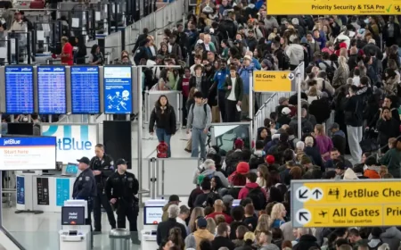 Tsa lines stretch for hours as Trump deploys ICE agents to US airports