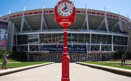 Joey Votto Presents Custom Clock to Reds and Cincinnati